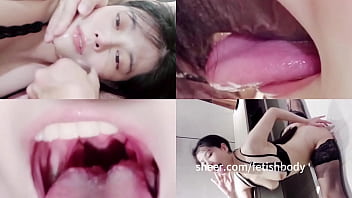 Intense deep throat action with tongue and semen in a girlfriend-oriented service setting. Includes various positions, face fucking with snot and tears, and fingers stretching the throat.