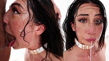 Extreme facial cumshot: Girlfriend transforms into insatiable sex machine